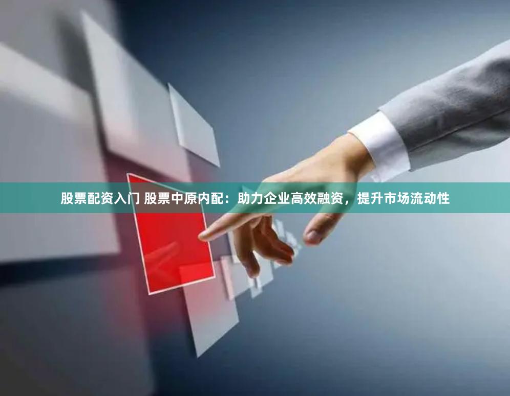 股票配资入门 股票中原内配：助力企业高效融资，提升市场流动性