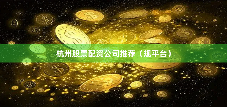 杭州股票配资公司推荐（规平台）